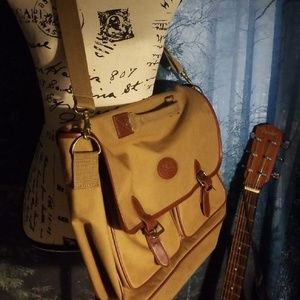 Ralph Lauren Brown VINTAGE Messenger Bag NEW 300$